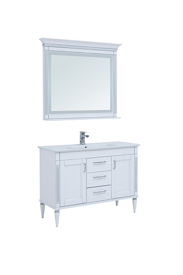 Мебель для ванной Aquanet Селена 120 белый/серебро (3 ящика, 2 дверцы)