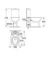 Унитаз-компакт Grohe Bau Ceramic 39428000 альпин-белый - превью 1