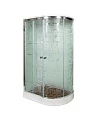 Душевая кабина AvaCan EM1511L, 110х80х220 см, стекло с узором, профиль хром - превью 1