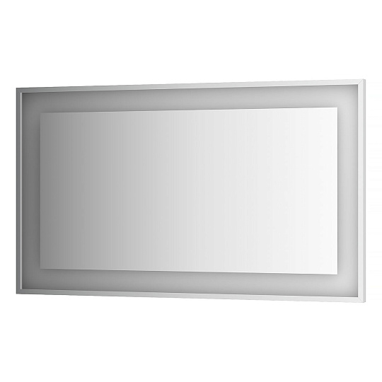 Зеркало EVOFORM LEDSIDE BY 2208 в багетной раме со светильником 130x75 см серое