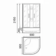 Душевая кабина Parly EC901 90 см высокий поддон - превью 1