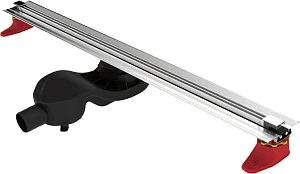 Душевой лоток Berges Wasserhaus Super Slim 500 хром глянец, боковой