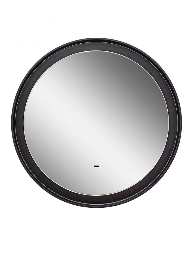 Зеркало Art&Max Napoli AM-Nap-800-DS-F D80 с подсветкой, черный матовый