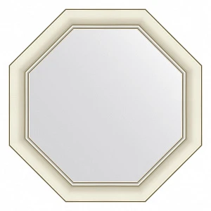 Зеркало в багетной раме EVOFORM OCTAGON BY 7437 белый с серебром 60 мм 56x56