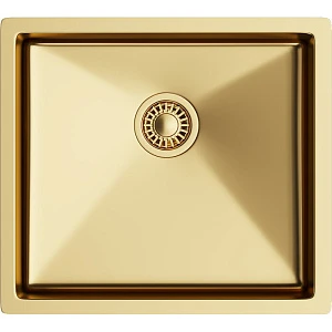Мойка кухонная TopZeroTNL 450 GOLD золото, 44х49 см