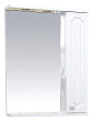 Зеркало-шкаф Misty Александра 55 R белый металлик