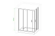Душевой уголок Royal Bath RB HPD-С-BL 120х80х185 стекло матовое, профиль черный - превью 2