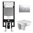 Комплект Weltwasser 10000006628 унитаз Kehlbach 004 GL-WT+ инсталляция + кнопка Amberg RD-CR