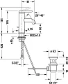 Смеситель Duravit C.1 C11010001046 для раковины, черный - превью 1
