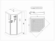 Душевая кабина Esbano Elegancia ESKB100PR 100x100x210 см, с крышей - превью 1