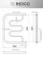 Водяной полотенцесушитель Indigo Standart 60х50 см, полированный FSW60-50 - превью 2