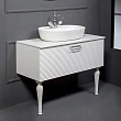 Мебель для ванной Armadi Art Vallessi Avangarde Linea 100 белая, с овальной раковиной - превью 1