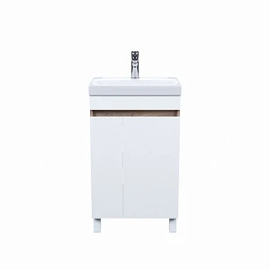 Тумба с раковиной Iddis Zodiac ZOD5ADFi95K напольная с дверцами 50 белая/под дерево