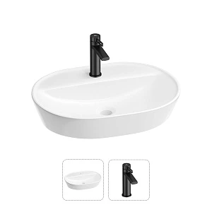 Акционный набор 2 в 1 Wellsee Graceful Pro 150903001, подвесные/накладные раковины 2 шт, размер одно
