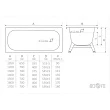 Стальная ванна ВИЗ Antika 130x70 с ножками, белая орхидея - превью 2