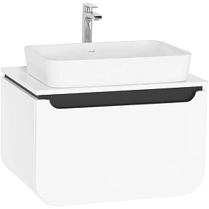 Тумба с раковиной Creavit Pion Plus PN0070.01.BGR+UL060.6 подвесная, раковина антрацит