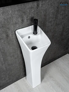 Раковина напольная Gid Autonomo M9012 30х33х89 белая