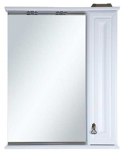 Зеркало-шкаф Misty Лувр 75 R с подсветкой, белый