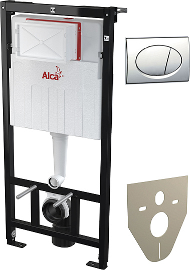 Инсталляция для унитазов AlcaPlast Sadromodul AM101/1120 + M71 + M91 4 в 1 кнопка смыва хром