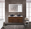 Мебель для ванной BelBagno Etna H-60 140 подвесная, со столешницей, 4 ящика, Rovere Moro
