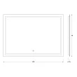 Зеркало Evoform Ledline BY 2437 100х70 см сенсорный выключатель 29,5 W - превью 1