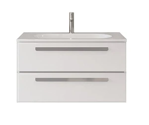 Тумба с раковиной Cezares Eco 90 подвесная, 2 ящика, Bianco Opaco (раковина CZR-900/480-LV-MR-ECO-F)