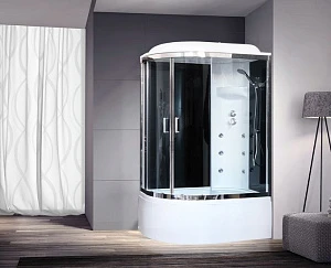 Душевая кабина Royal Bath RB 8120BK3-BT-CH 120x80 см (черное/прозрачное) правая