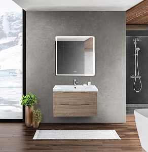 Мебель для ванной BelBagno Marino-Cer 80 подвесная, 2 ящика, Rovere Bianco