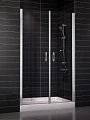 Душевая дверь в нишу Vegas Glass E2P 0075 07 01 профиль матовый хром, стекло прозрачное - превью 2