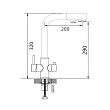 Смеситель для кухонной мойки Maretti Project Black PB31RZF12 с подключением фильтра, черный - превью 1