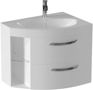 Тумба с раковиной De Aqua Трио Люкс New 80 R