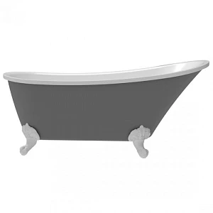 Акриловая ванна Delice Vintage DLR440105Gr 162х69 серая матовая