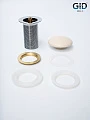 Донный клапан для раковины Gid Minucia Sr100 без перелива, светло-коричневый матовый - превью 2