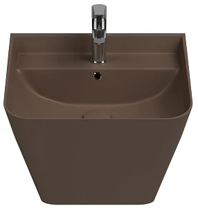 Раковина Isvea Sott'Aqua 10SQ37002SV-2H 50x42 см, коричневая матовая