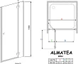 Душевая дверь в нишу Radaway Almatea DWJ 90 прозрачное стекло R - превью 1