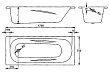 Стальная ванна BLB Universal Anatomica B75U handles 170x75 с отверстиями для ручек, без ножек - превью 1
