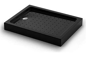 Душевой поддон Veconi Tezeo acrylic TZ54B 100х90 см, черный
