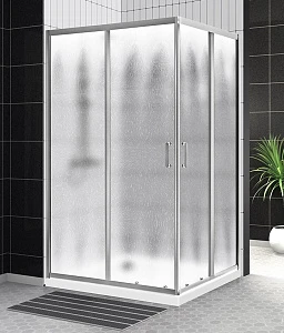 Душевой уголок BelBagno UNO-195-AH-2-120/90-CH-CR стекло рифленое