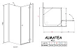 Душевой уголок Radaway Almatea KDJ 90 прозрачное стекло R - превью 2