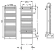 Водяной полотенцесушитель Zehnder Forma Inox LFI-120-050 нержавеющая сталь - превью 2