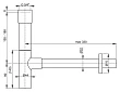 Сифон для раковины AlcaPlast A402 цельнометаллический массивный DN32 - превью 1