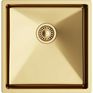 Мойка кухонная TopZeroTNL 400 GOLD золото, 44х44 см