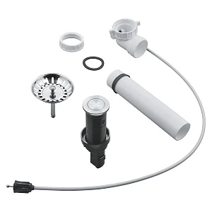 Сливной гарнитур для мойки Grohe 40986SD0 с нажимным механизмом, матовая нержавеющая сталь