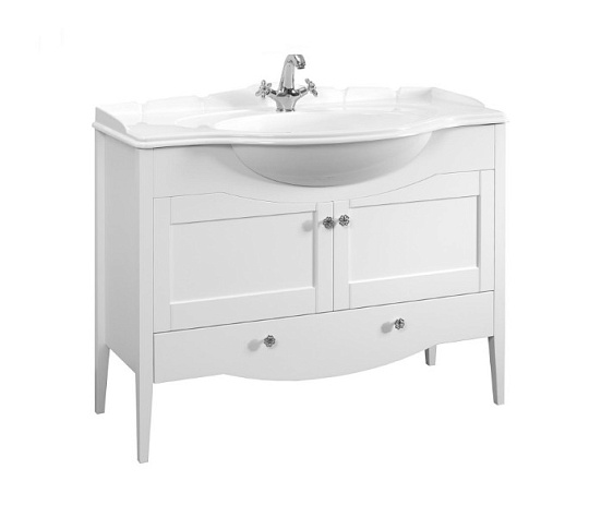 Тумба для комплекта Belux Афины 110 Н105-01 белая матовая