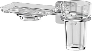 Стакан Ellux Avantgarde AVA 008-C01 с мыльницей