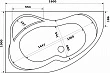Акриловая ванна Azario Микона 160х100 см R - превью 1