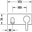 Смеситель Duravit C.1 C11070003010 для раковины, хром - превью 2