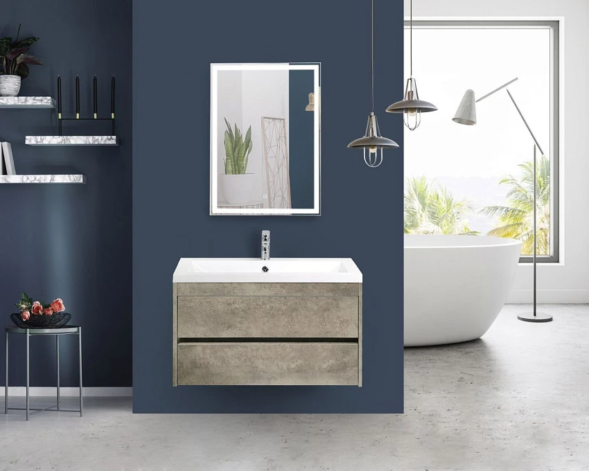 Мебель для ванной Art&Max Family-900-2C-SO-CV Cemento Veneto, подвесная
