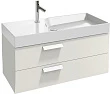 Мебель для ванной Jacob Delafon Rythmik 100 2 ящика белый блестящий лак - превью 1