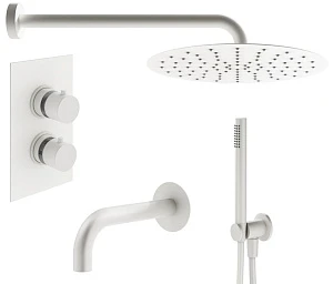 Душевой комплект Plumberia Selection Ixo KITXOT19QBO60KING белый матовый